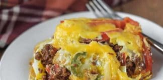 Gratin à la viande hache et légumes