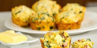 Muffins bacon épinards et maïs