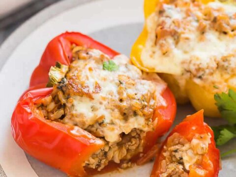 Poivrons farcis à la dinde