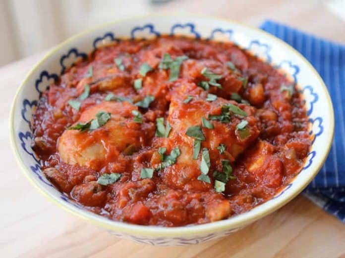 Poulet aux poivron et tomates au cookeo