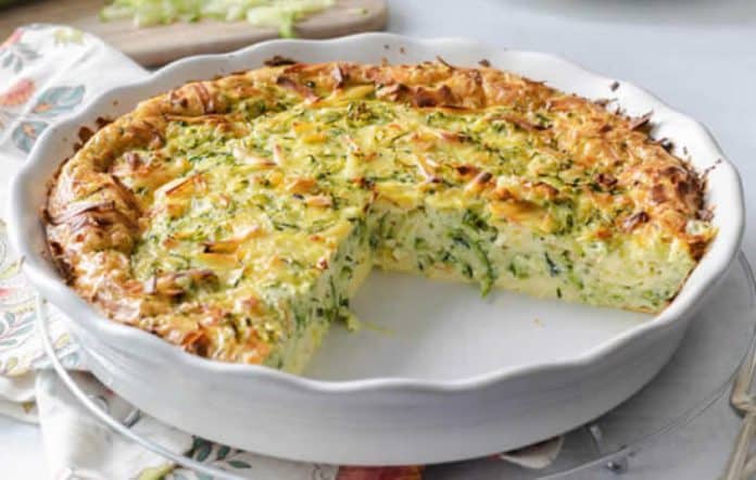 Quiche aux courgettes et fromage