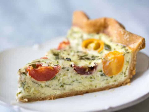 Quiche aux courgettes et tomates cerises