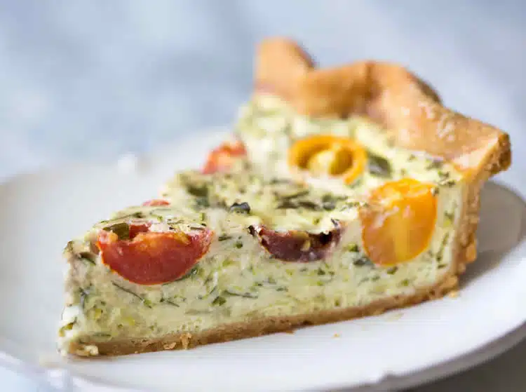 Quiche aux courgettes et tomates cerises