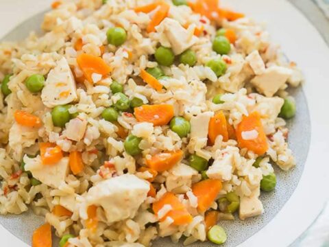 Riz au poulet et légumes au cookeo