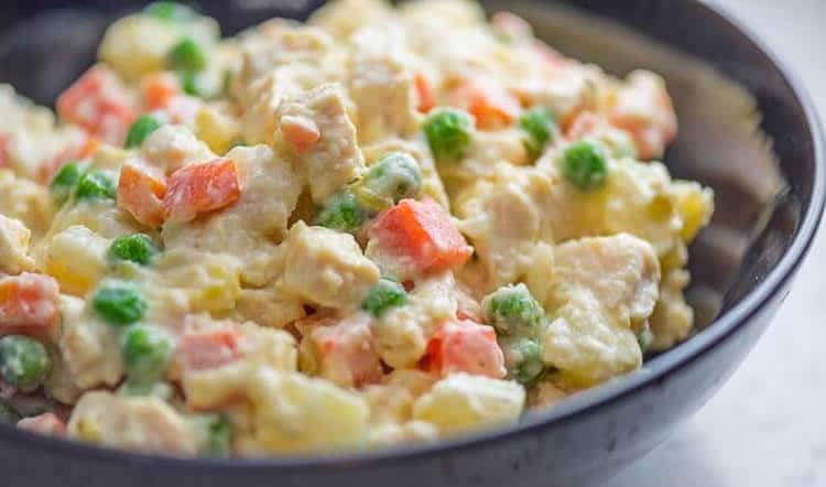 Salade pommes de terre et poulet