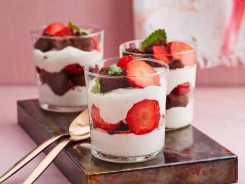 Verrines fraises et bananes au thermomix