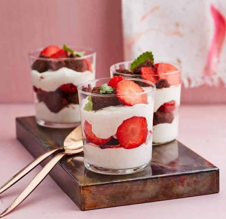 Verrines fraises et bananes au thermomix