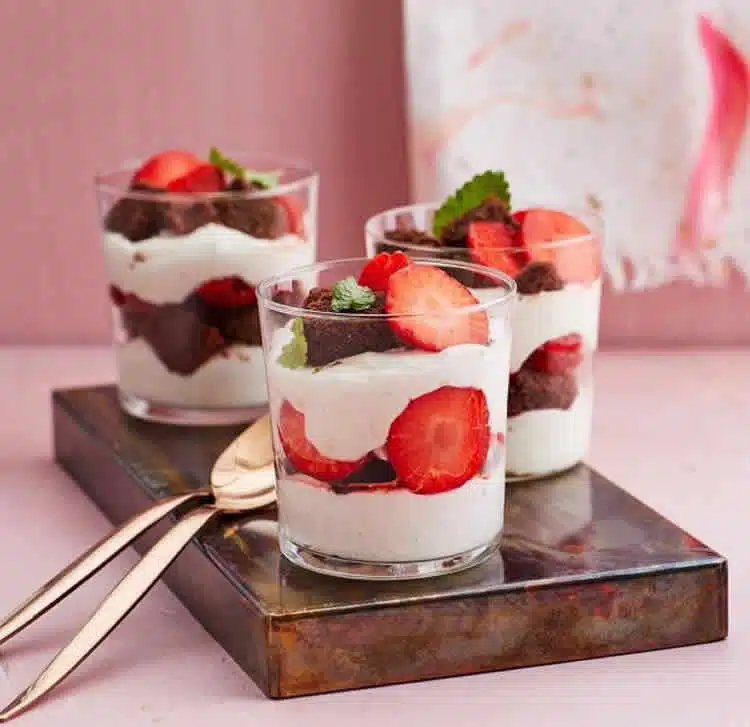 Verrines fraises et bananes au thermomix