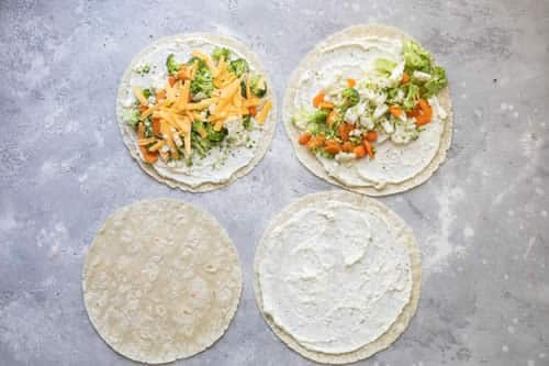 Apéro rouleaux de tortilla aux légumes 1