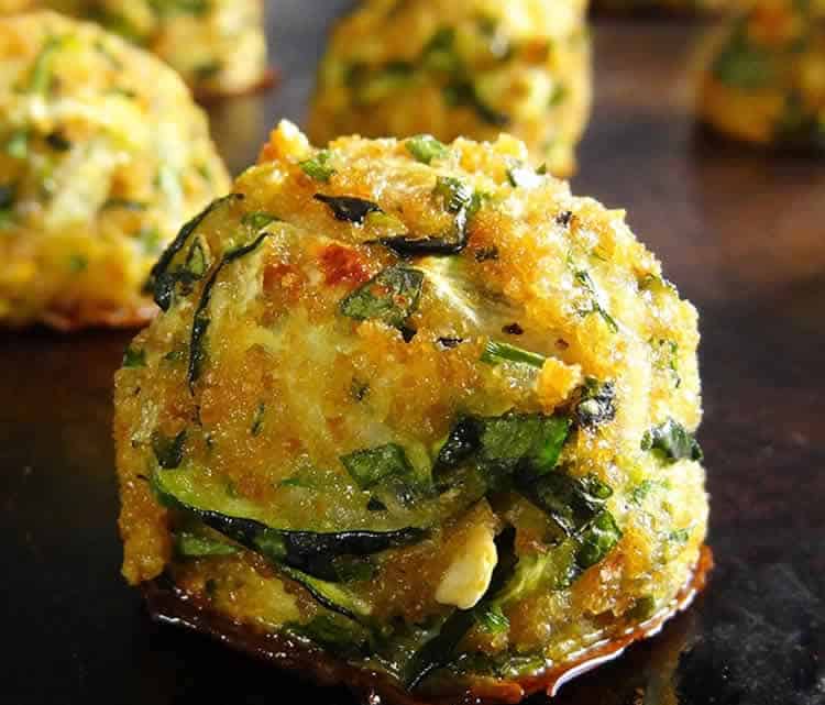 Boulettes de courgettes au four