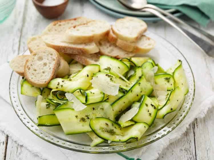 Carpaccio de courgettes