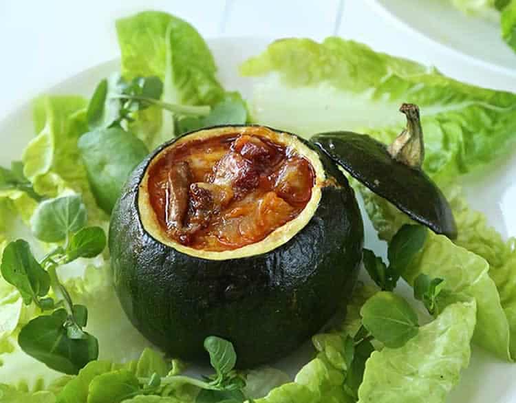 Courgettes rondes farcies