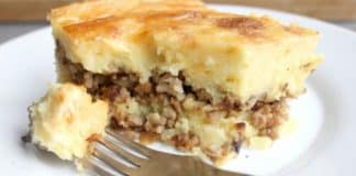 Gratin de pommes de terre et viande hachée