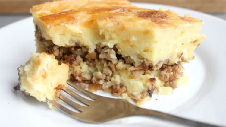 Gratin de pommes de terre et viande hachée