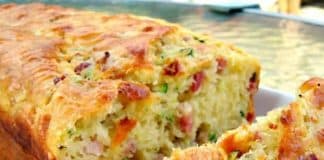 Pain aux courgettes bacon et cheddar