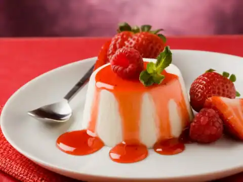 Panna cotta à la framboise