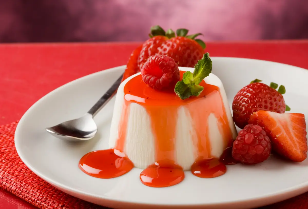 Panna cotta à la framboise