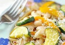 Pâtes aux courgettes et fromage