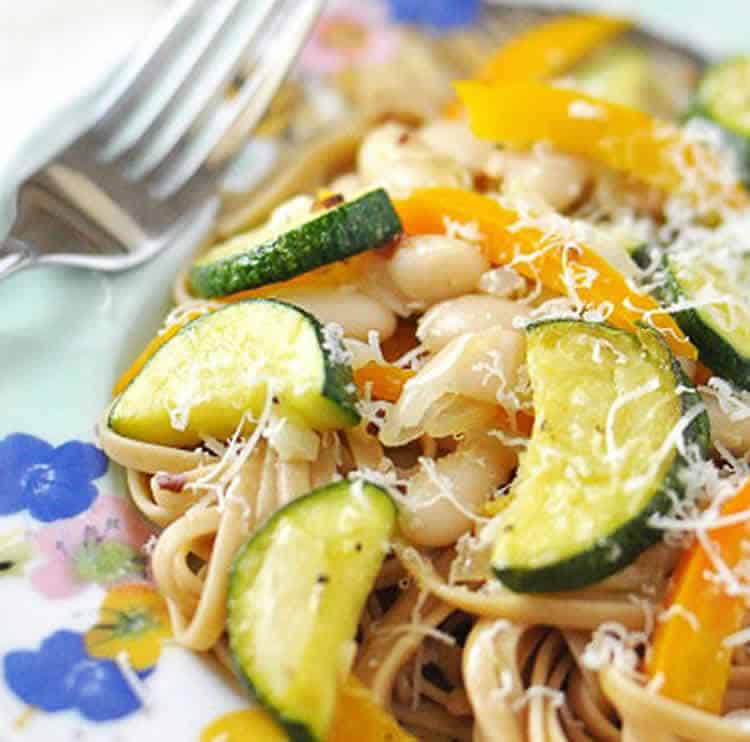Pâtes aux courgettes et fromage