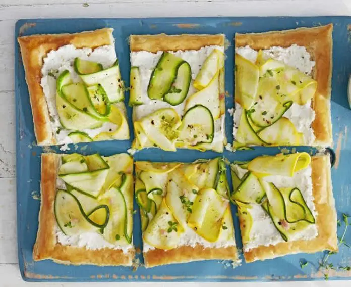 Pizza aux courgettes