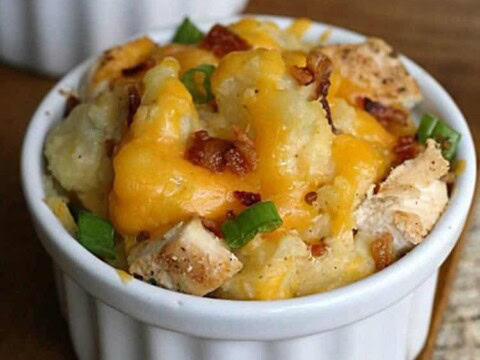 Ramequin aux pommes de terre et poulet