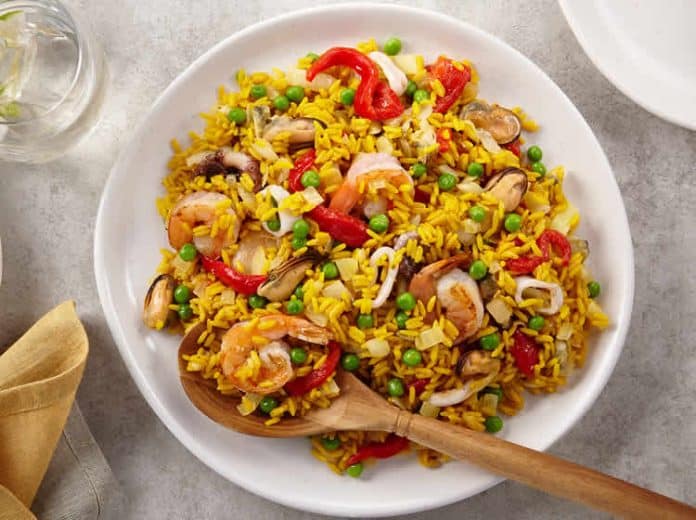 Riz et fruits de mer au cookeo