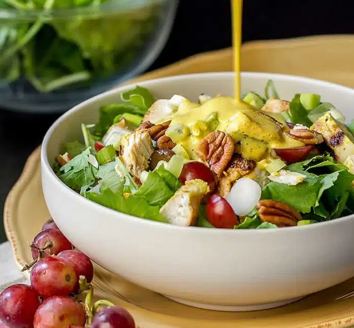 Sauce curry pour salade au thermomix un vrai délice.