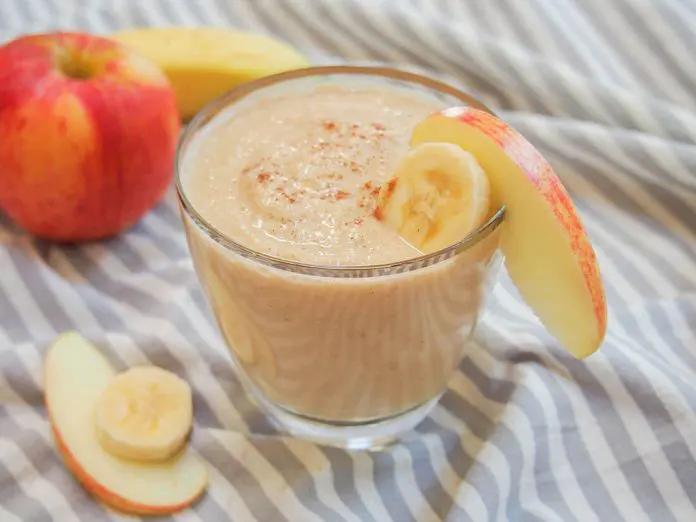 Smoothie banane et pomme