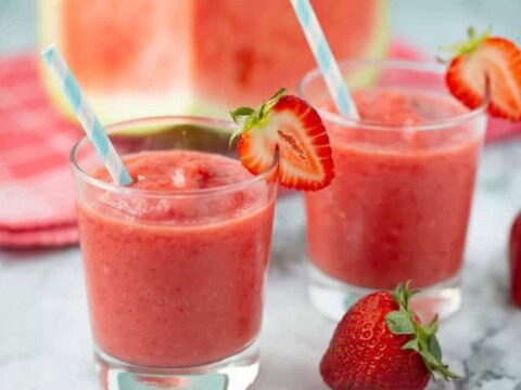 Smoothie pastèque et fraise au thermomix
