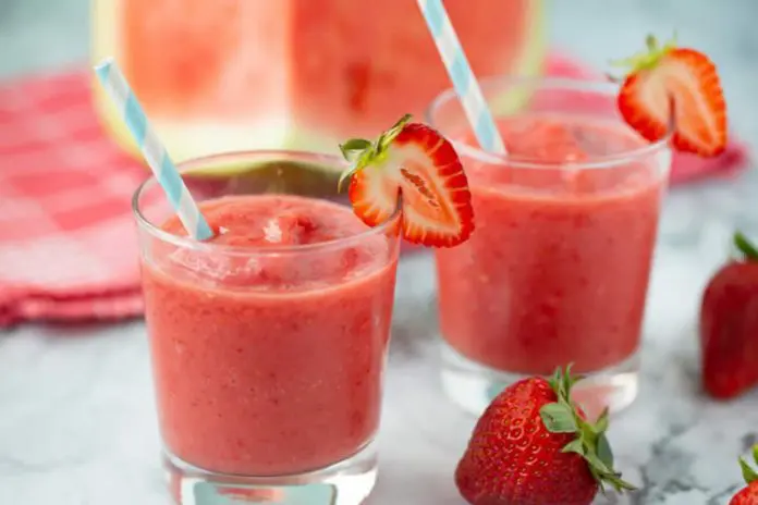 Smoothie pastèque et fraise au thermomix