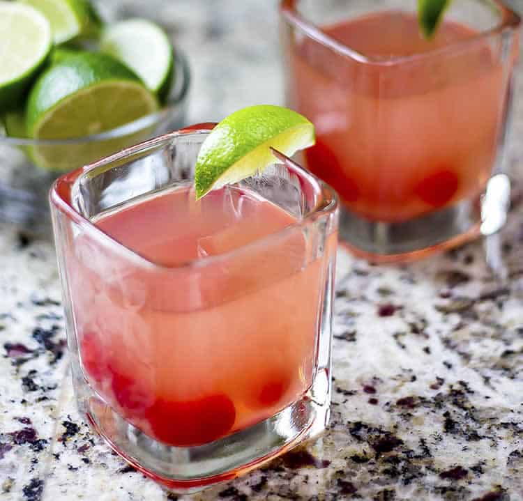 Cocktail à la vodka et cerises