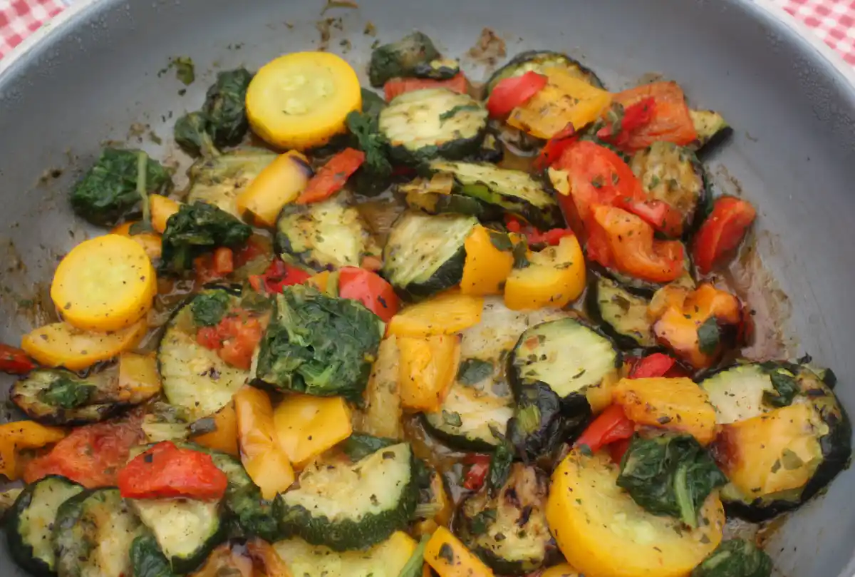 poêlée de courgettes tomates et aubergines