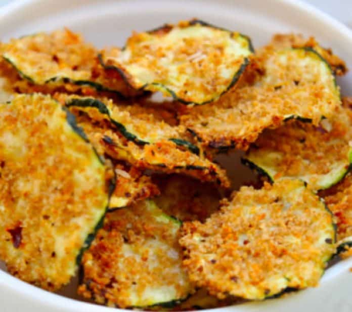 Chips de courgettes au four