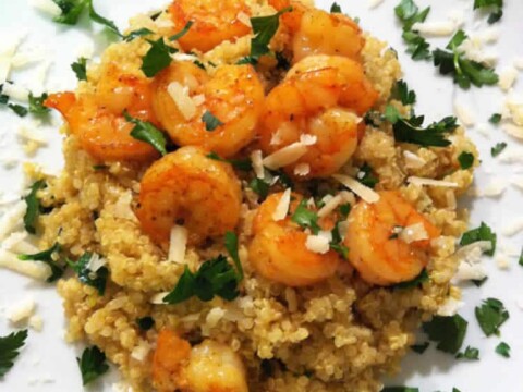 Crevettes au quinoa et curry au cookeo