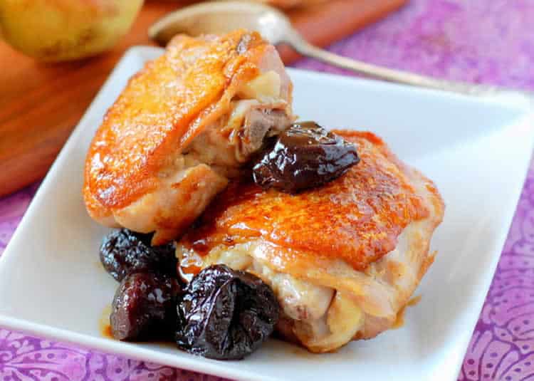 Cuisses de poulet et pruneaux au cookeo