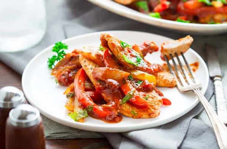Escalopes de dinde et poivrons au cookeo