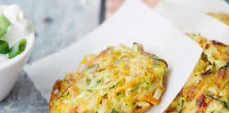 Galettes fines de courgettes râpées