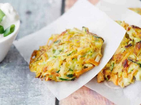 Galettes fines de courgettes râpées