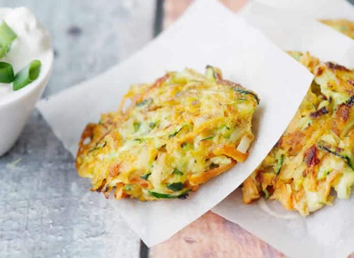 Galettes fines de courgettes râpées