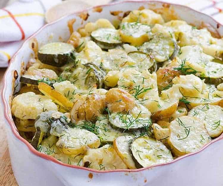 Gratin courgettes et pommes de terre