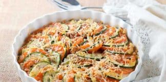 Gratin de courgettes tomates et parmesan