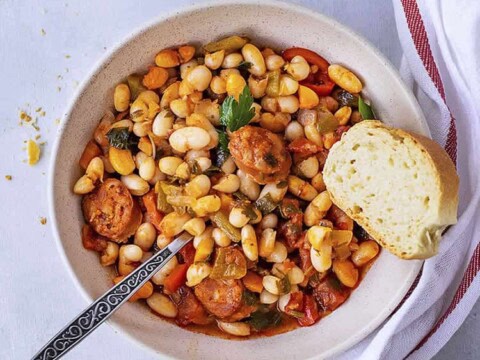 Haricots aux chorizo et légumes au cookeo