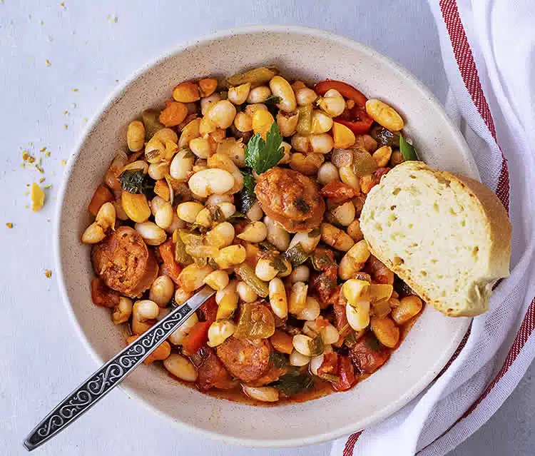 Haricots aux chorizo et légumes au cookeo