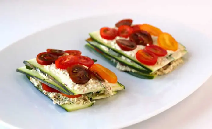 Lasagne de courgette crue et amande