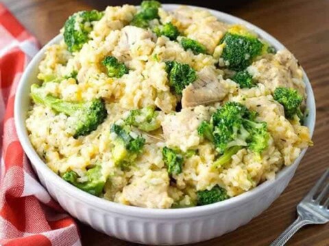 Poulet au riz et brocoli au cookeo
