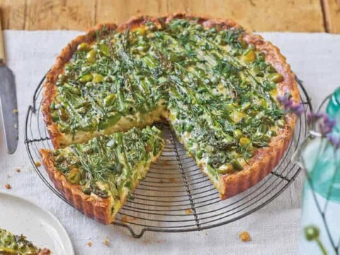 Quiche aux asperges et poireau