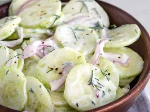 Salade concombre au yaourt