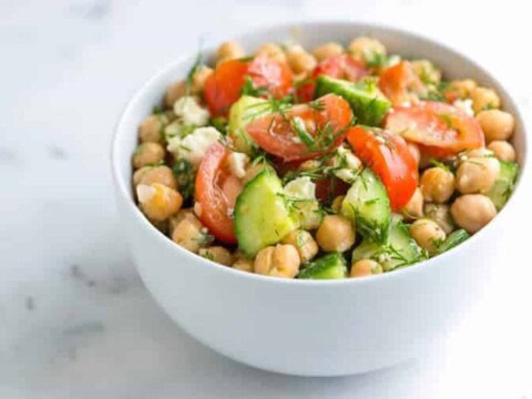 Salade de pois chiches au thermomix
