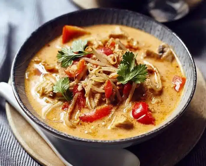 Soupe thaïlandaise de poulet au thermomix
