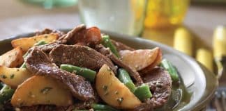 Steaks aux pommes de terre et haricots verts au cookeo